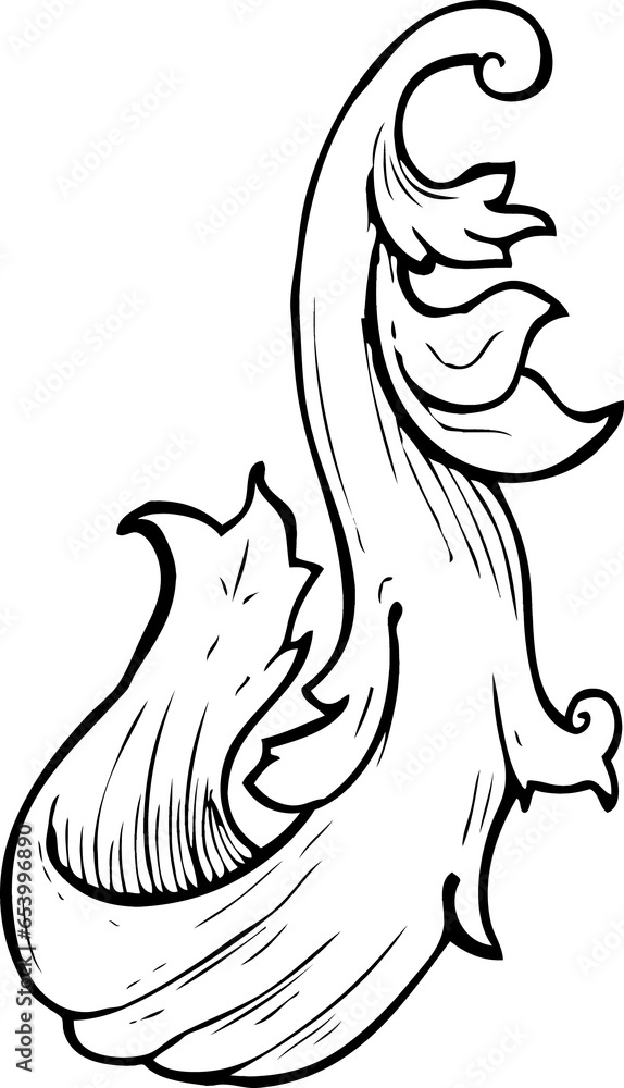 traditional hand drawn floral swirl traditional hand drawn floral swirl
