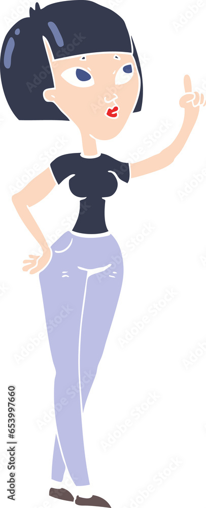 flat color illustration of woman asking question flat color illustration of woman asking question