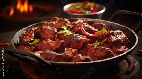  captures the intricacies of the marination process as es cling to every nook and cranny of the beef tandoori, creating a visual masterpiece that sets taste buds tingling.