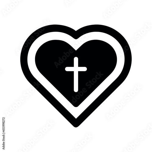 catholic religion heart silhouette