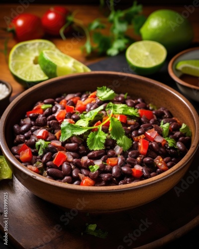 As you delve deeper into the bowl, youll discover a medley of wellseasoned black beans, adding a rich, earthy undertone and boosting the nutritional profile of this wholesome dish.
