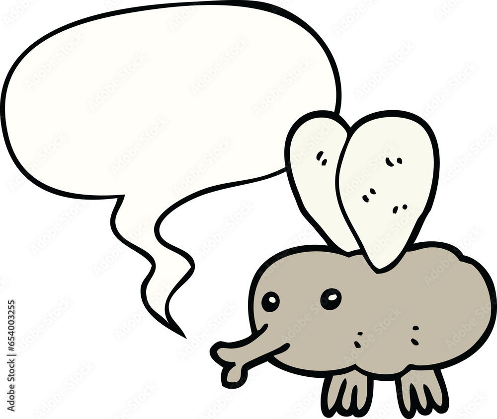 cartoon fly with speech bubble cartoon fly with speech bubble