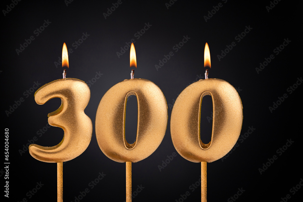 Candle number 300 - Number of followers or likes Candle number 300 - Number of followers or likes