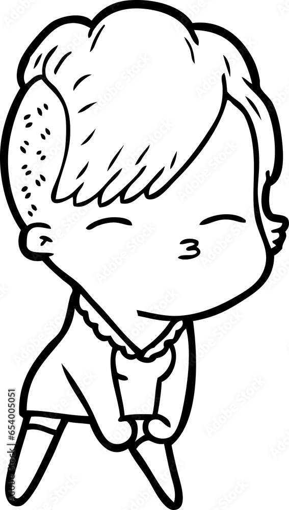 cartoon squinting girl cartoon squinting girl