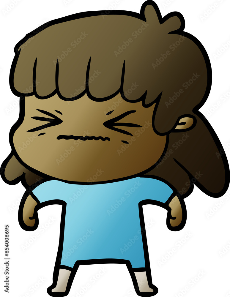 Fototapeta premium cartoon woman