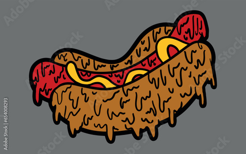 hot dog graffiti grime style
