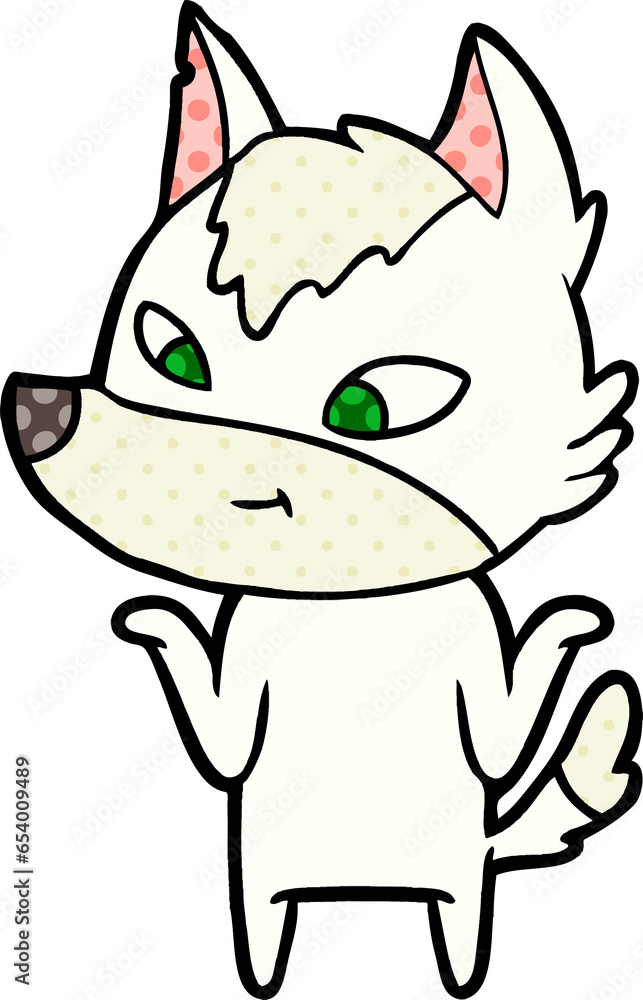 friendly cartoon wolf friendly cartoon wolf