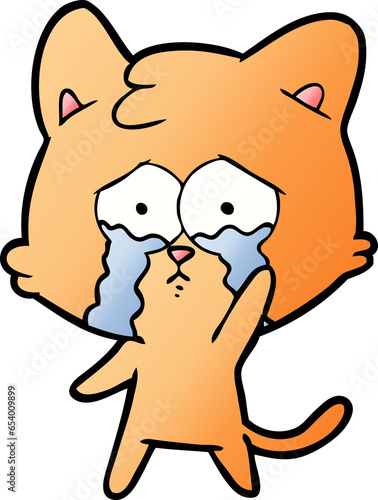 cartoon crying cat