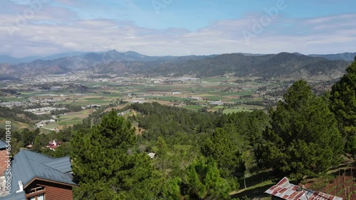 beautiful view over the a town 