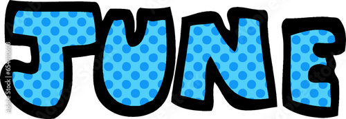 cartoon doodle month of june