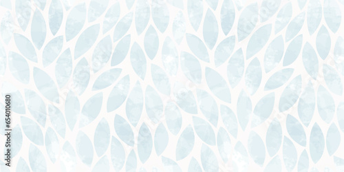 Watercolor leaves seamless vector pattern. foliage leaves background, textured jungle print