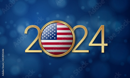 2024 Happy New Year Background Design.