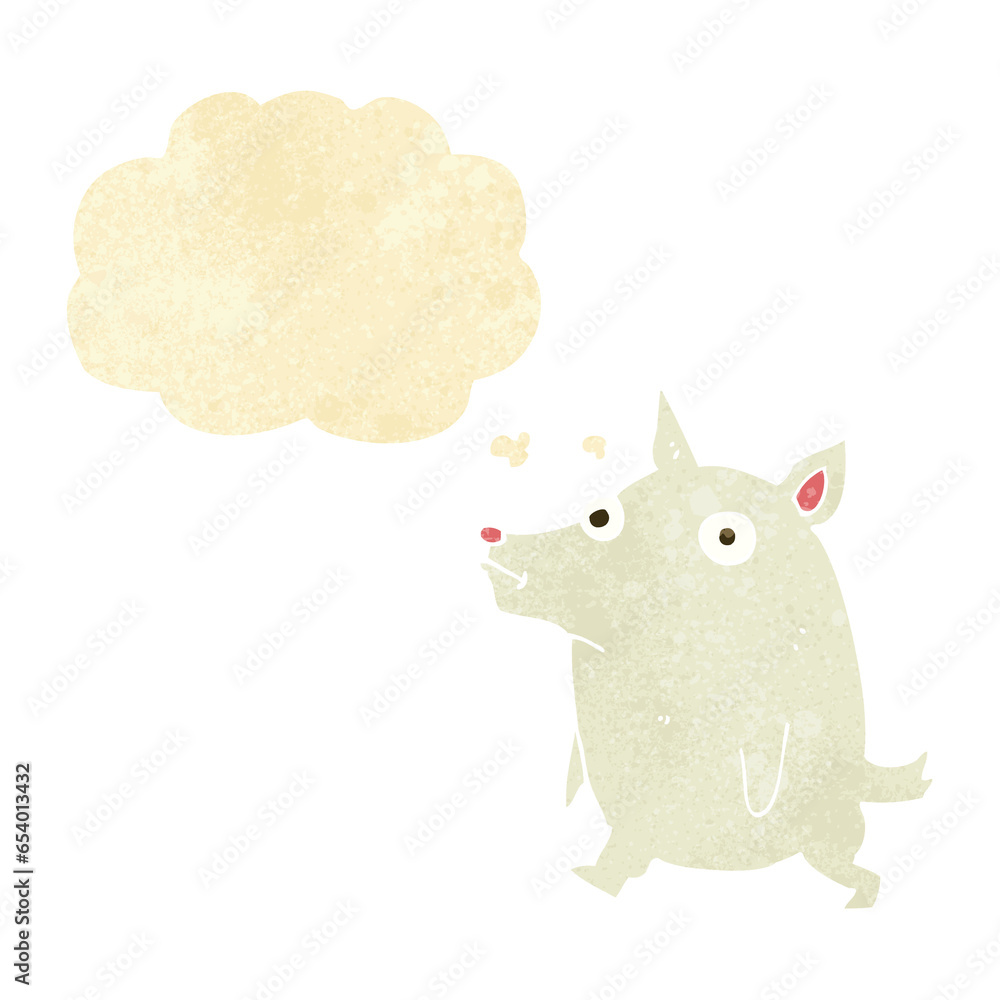 cartoon funny little dog with thought bubble cartoon funny little dog with thought bubble