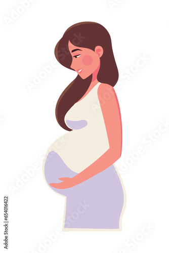 months pregnant woman illustration