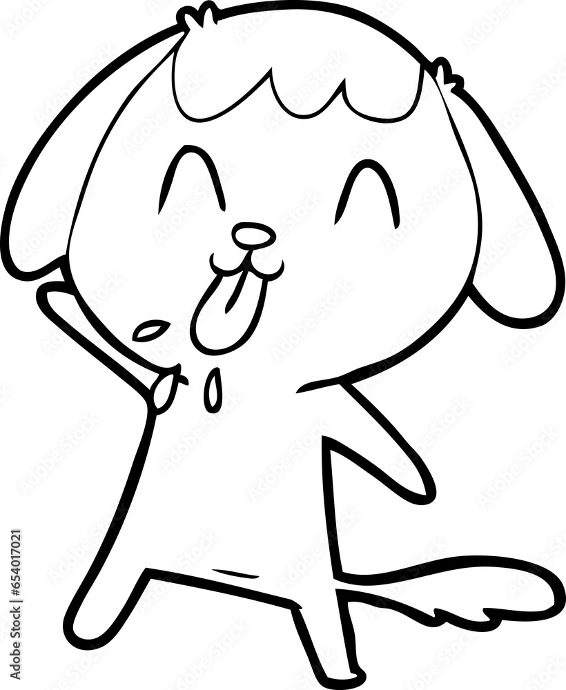 Obraz premium cute cartoon dog