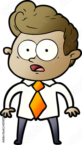 cartoon staring man