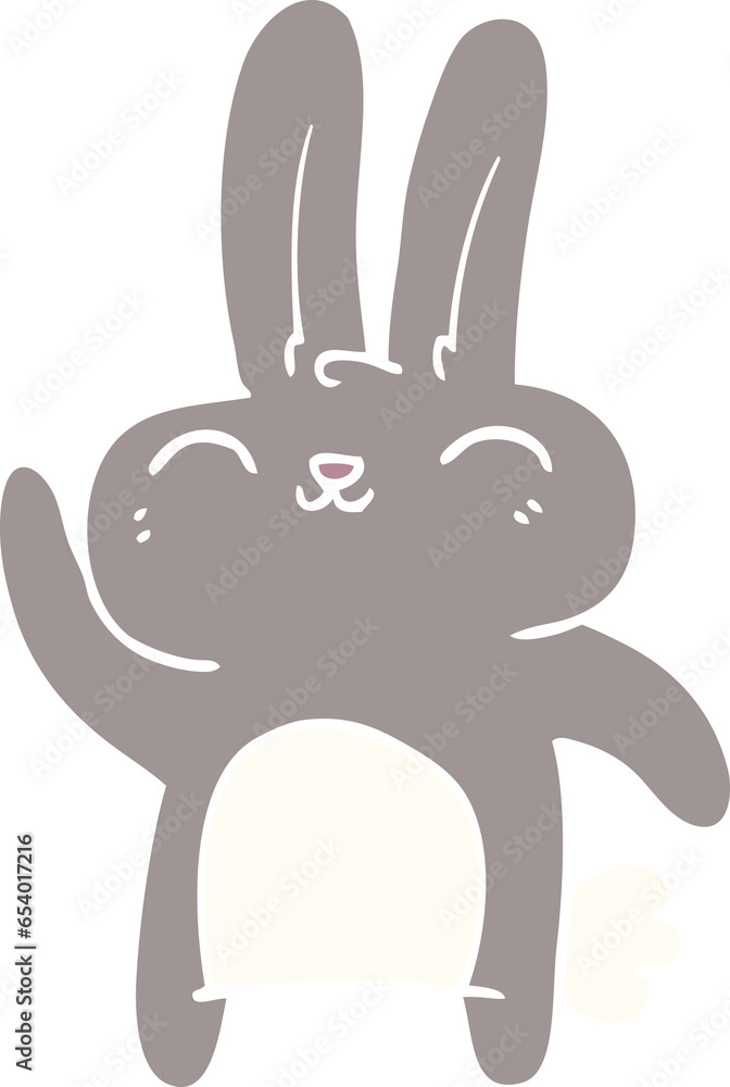 Obraz premium cartoon doodle happy rabbit