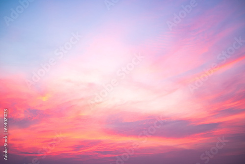 Beautiful luxury soft gradient with orange gold clouds and sunlight on the blue sky perfect for the background, take in everning,morning,Twilight, high definition landscape photo © ISENGARD