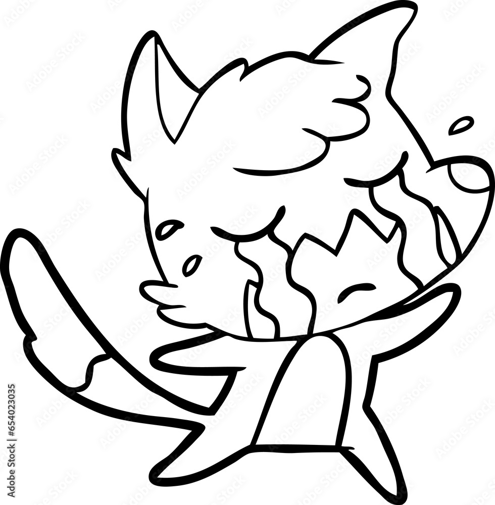 crying fox cartoon crying fox cartoon