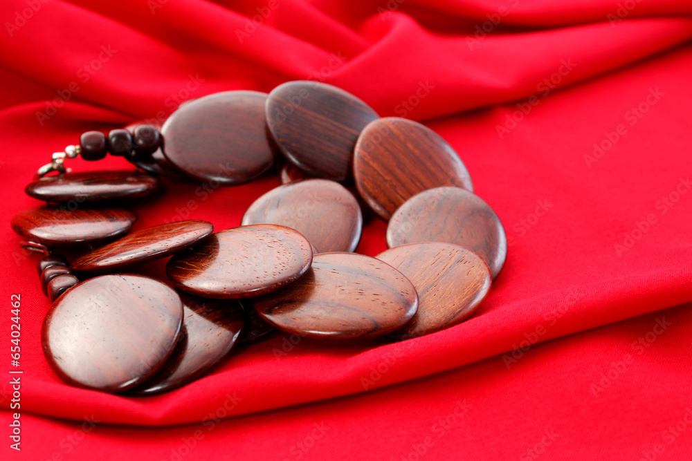 Beautiful necklace with wooden beads Beautiful necklace with wooden beads