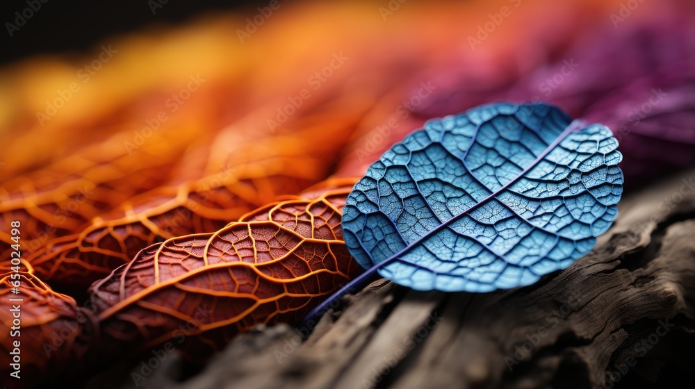 Fototapeta premium Compound leaf , Macro shot , Color Gradient, Background HD
