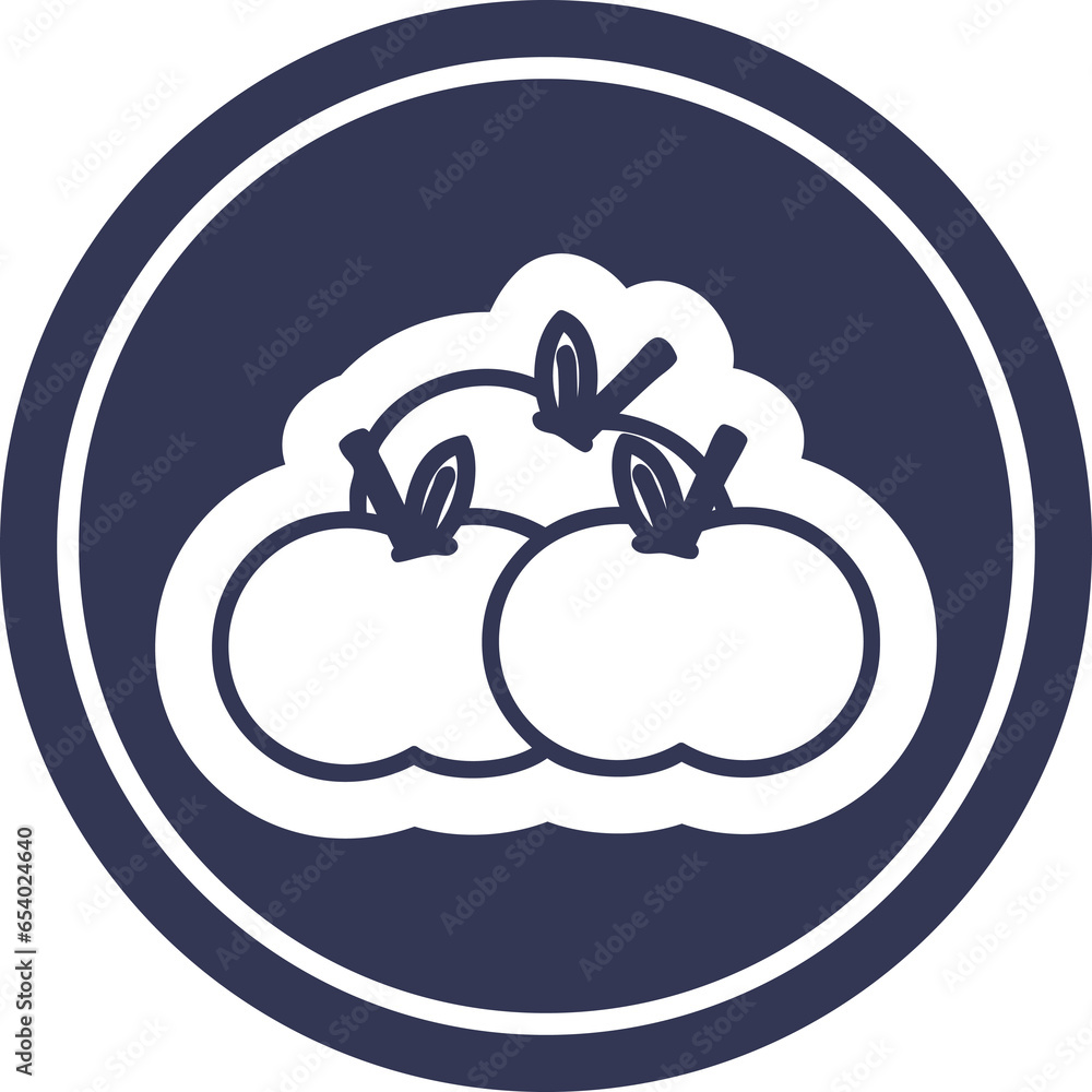 pile of apples circular icon symbol pile of apples circular icon symbol