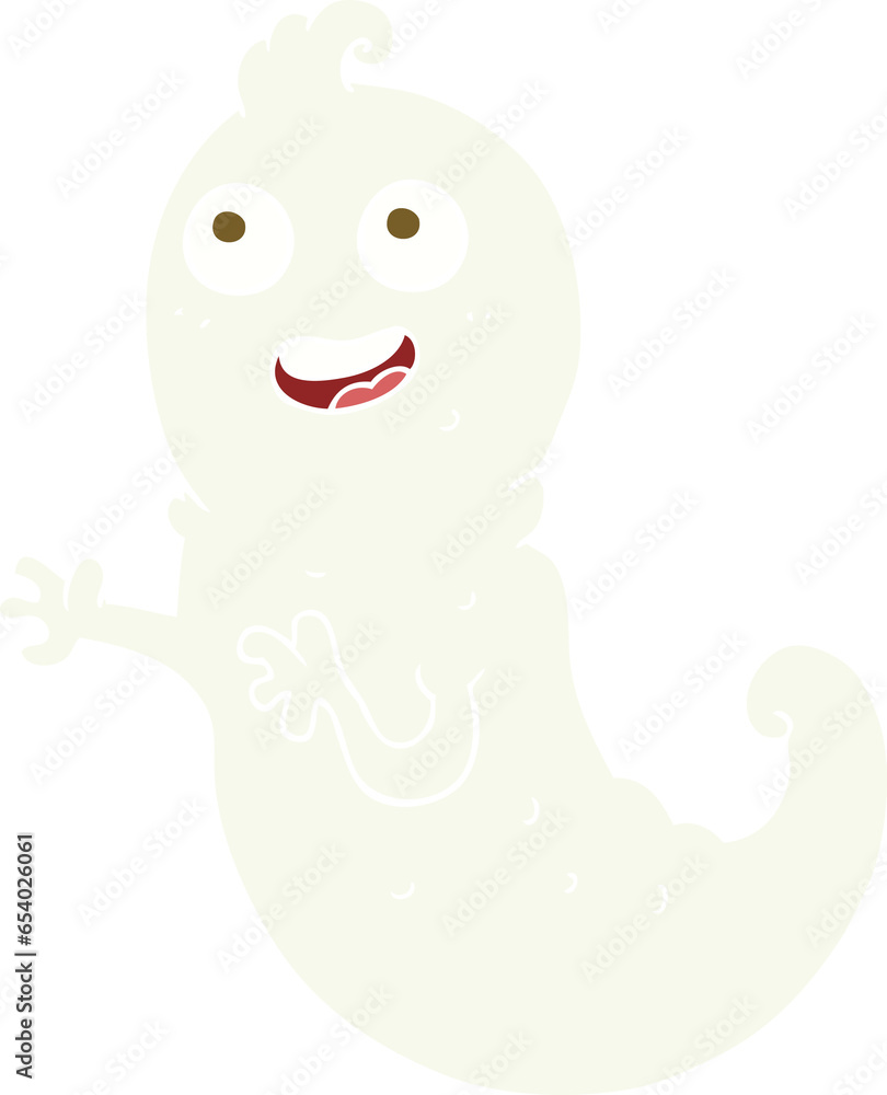 flat color illustration of ghost flat color illustration of ghost