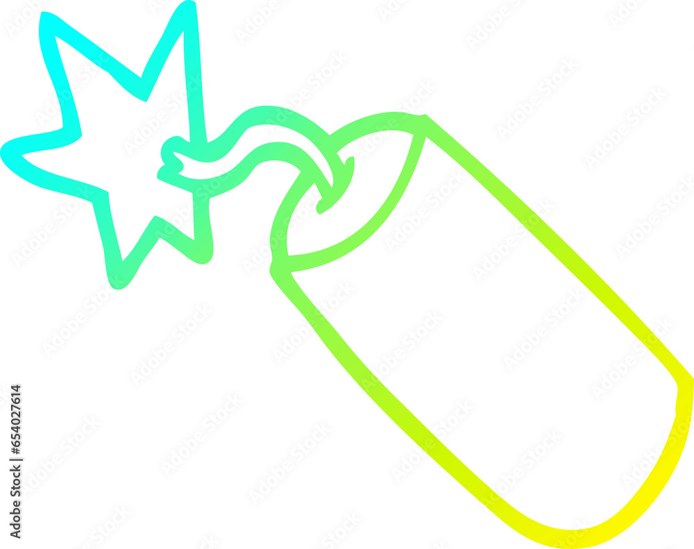 cold gradient line drawing of a cartoon dynamite cold gradient line drawing of a cartoon dynamite