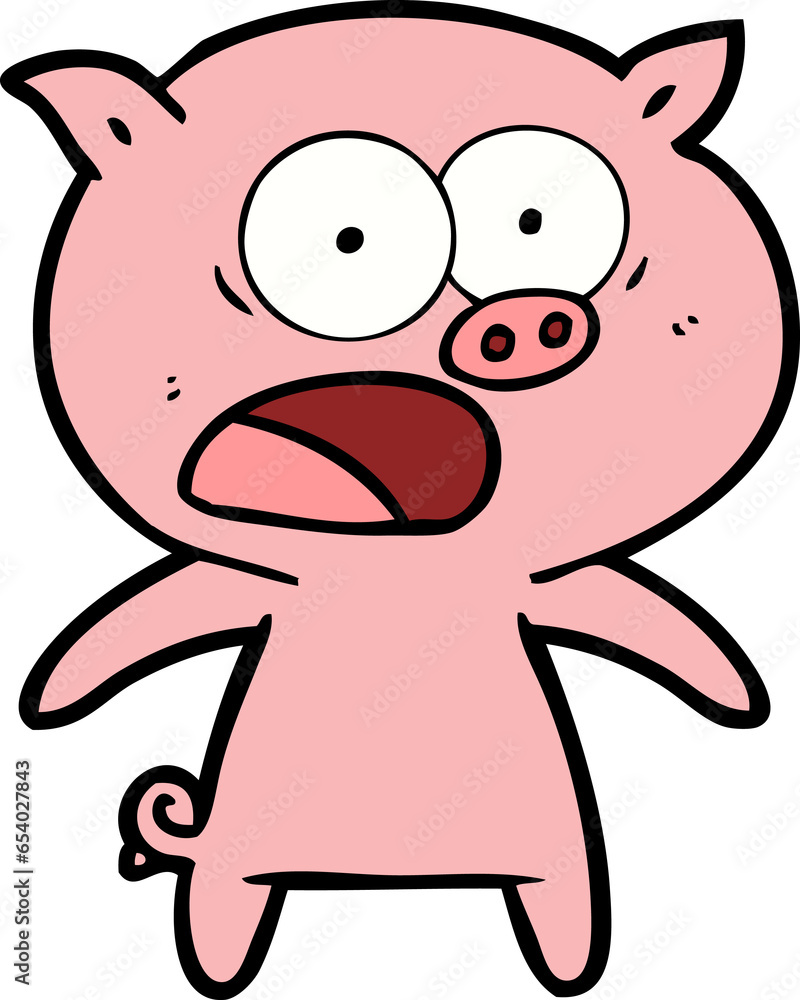 cartoon pig shouting cartoon pig shouting