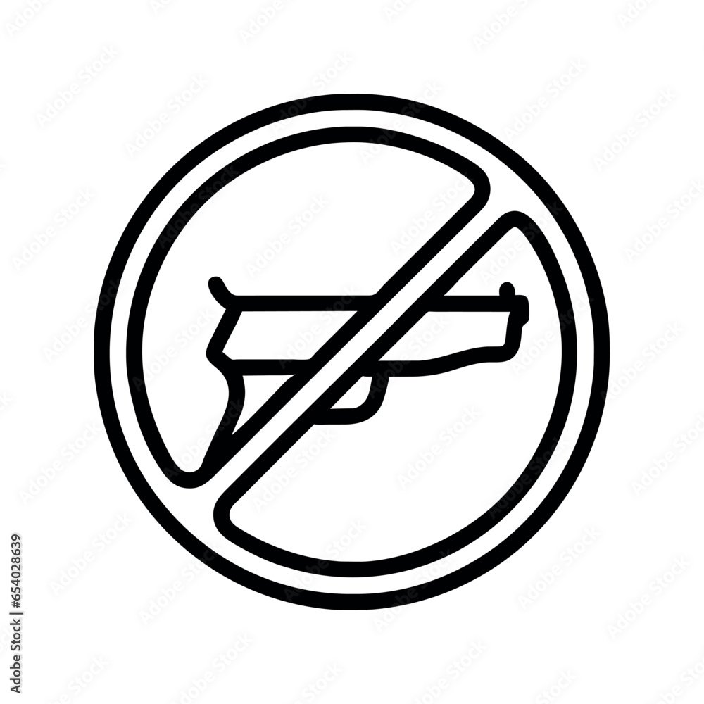 no guns sign no guns sign