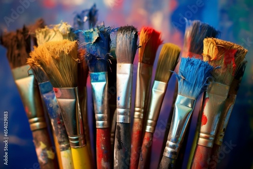 Paintbrushes for artists. Generative AI