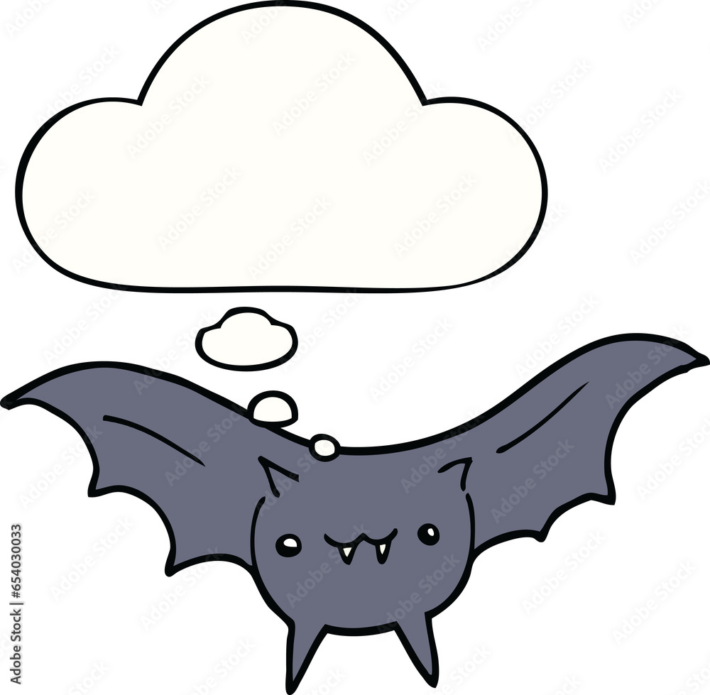 cartoon bat with thought bubble cartoon bat with thought bubble