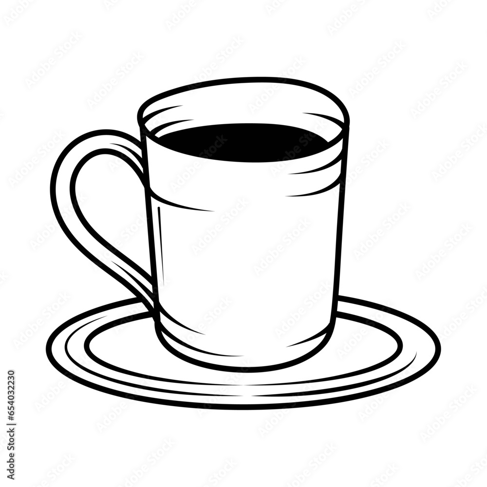 coffee cup draw front view coffee cup draw front view