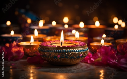 Diwali Festival of Lights background.