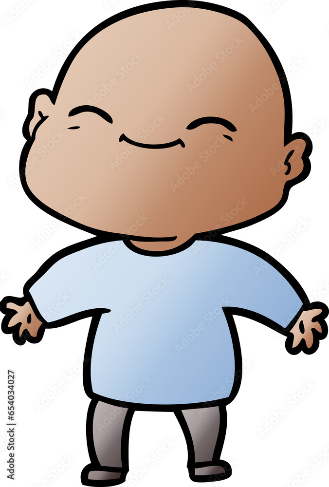 happy cartoon bald man happy cartoon bald man