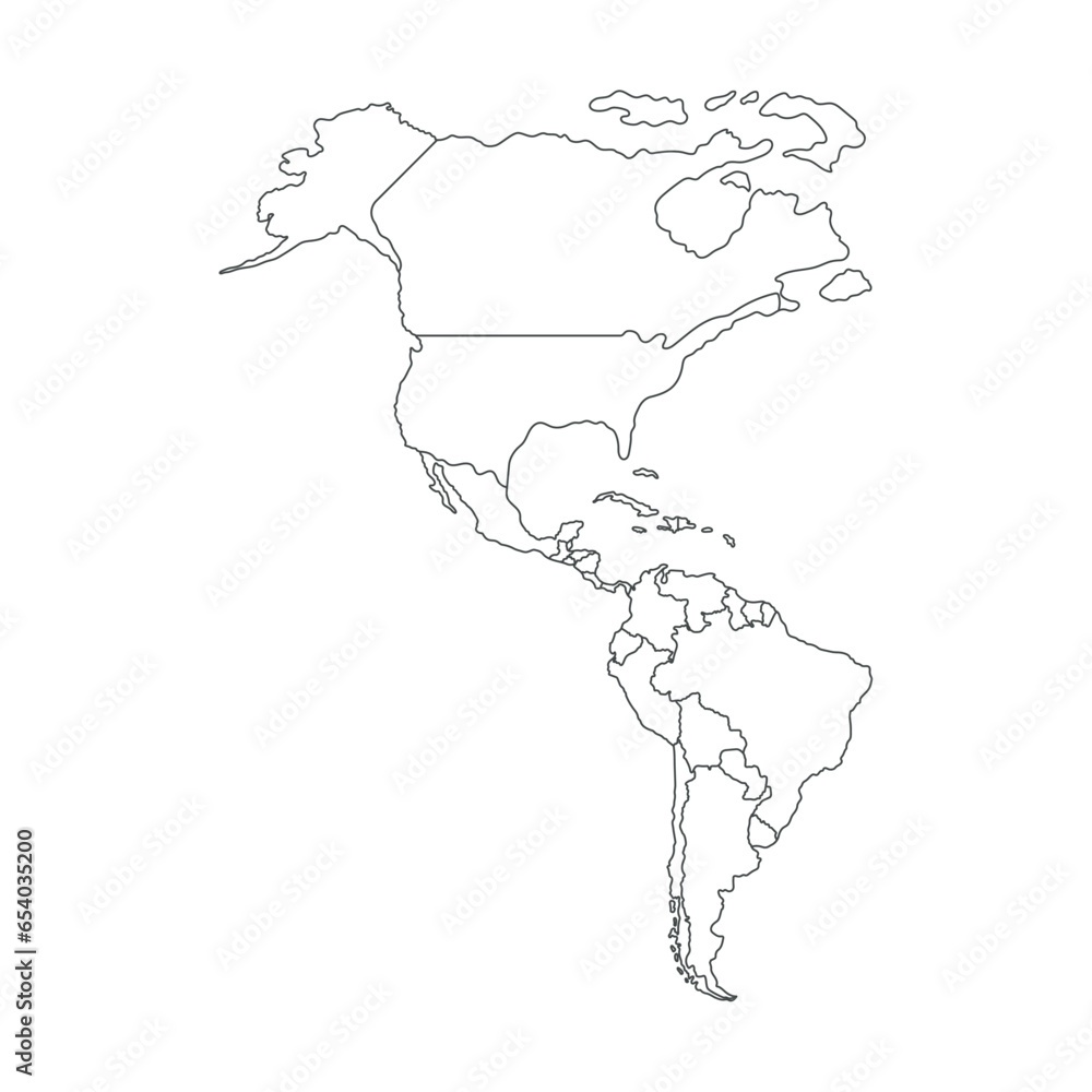Fototapeta premium america map geographical