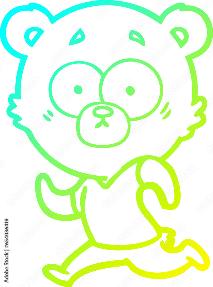 cold gradient line drawing of a surprised polar bear cartoon cold gradient line drawing of a surprised polar bear cartoon