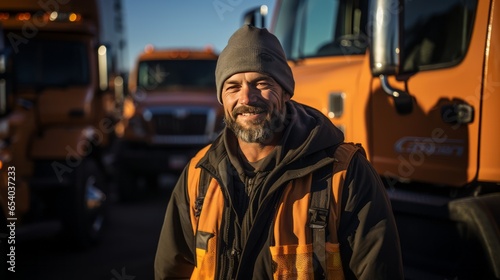 portrait of trucker or transportation professional © carballo