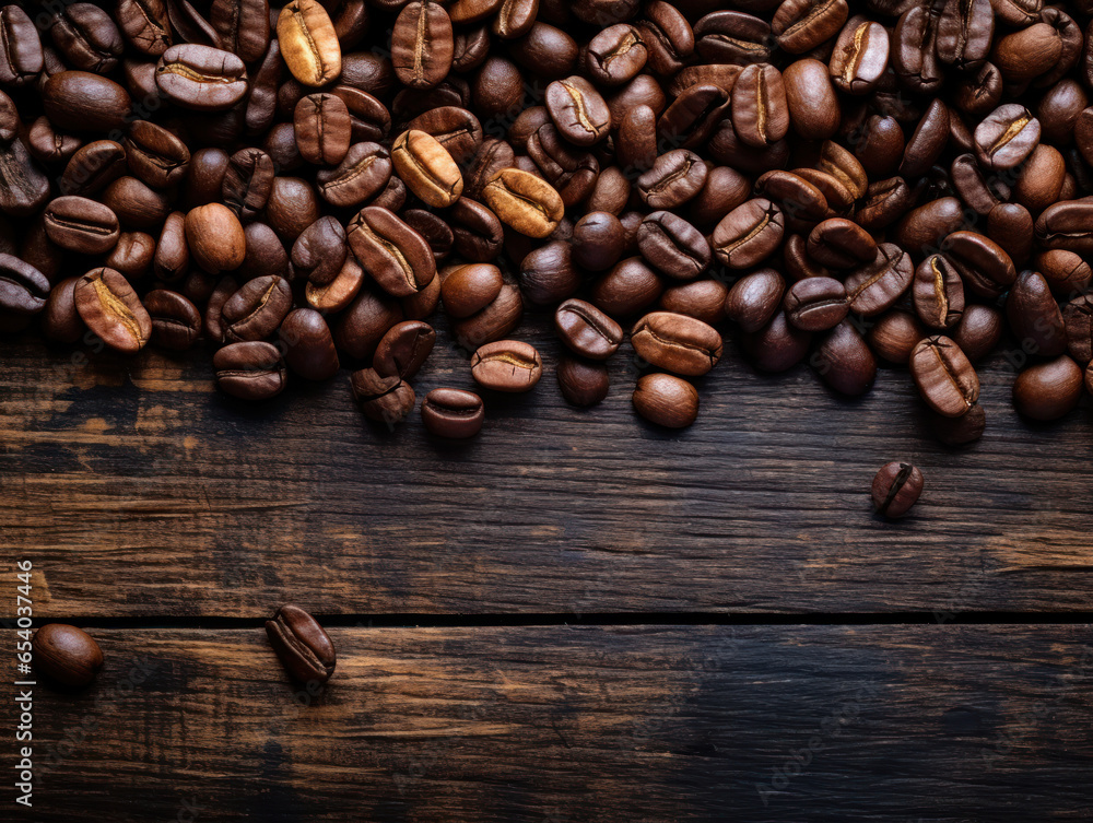 Coffee Beans Background with Copy Space Coffee Beans Background with Copy Space