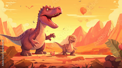 In a heartwarming scene, Rex saves a baby dinosaur from a perilous fall, earning the trust and admiration of the entire dinosaur village.
