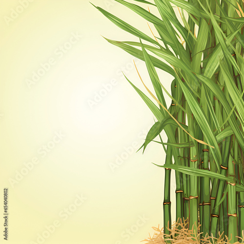 sugar cane bamboo background flyer natural brown green