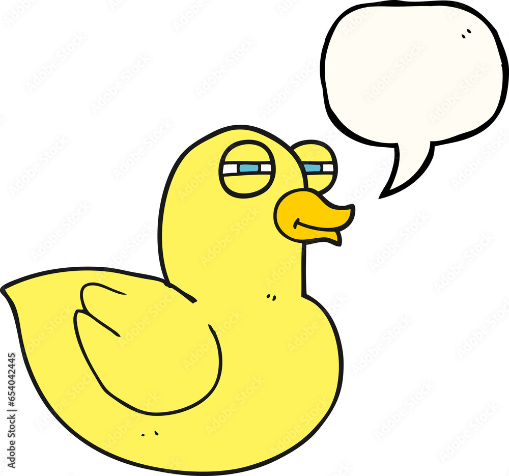 freehand drawn speech bubble cartoon funny rubber duck freehand drawn speech bubble cartoon funny rubber duck