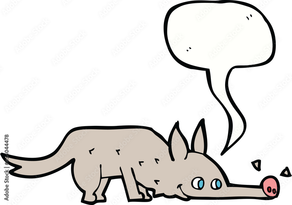 cartoon dog sniffing floor with speech bubble cartoon dog sniffing floor with speech bubble