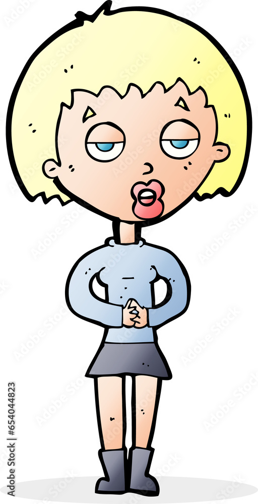 cartoon bored woman waiting cartoon bored woman waiting