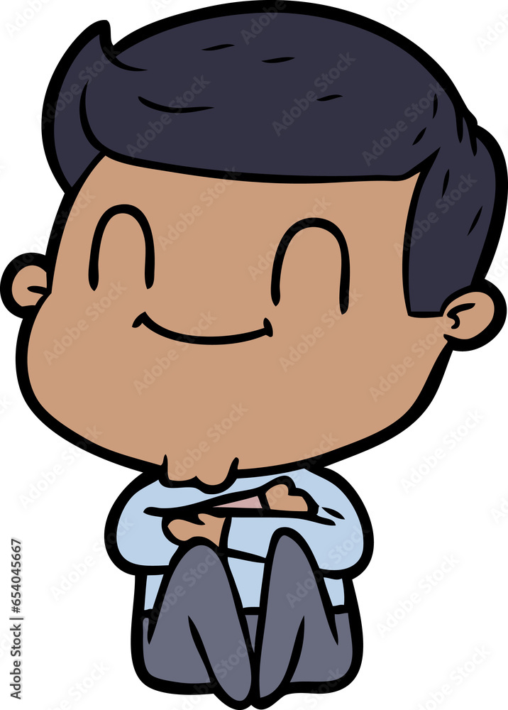 Obraz premium cartoon friendly man