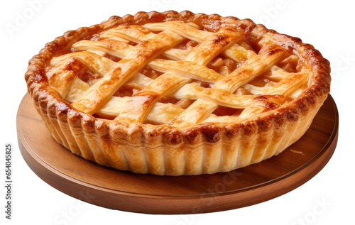 Tasty homemade pie isolated.