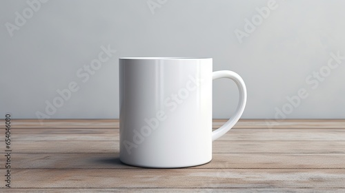  Minimalist Elegance  White Ceramic Mug Mockup   
