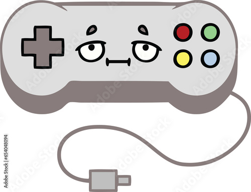cute cartoon of a game controller
