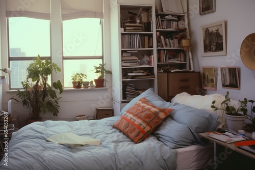 Nostalgic 70s Décor in a Young Woman's Apartment Bedroom