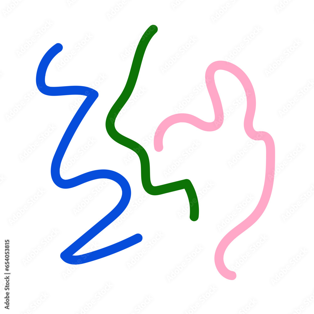 Green blue pink abstract scribble doodle Green blue pink abstract scribble doodle
